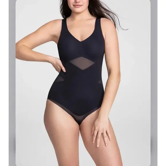 NWT Honeylove Tank Bodysuit large L black Runway brand new - Picture 3 of 14